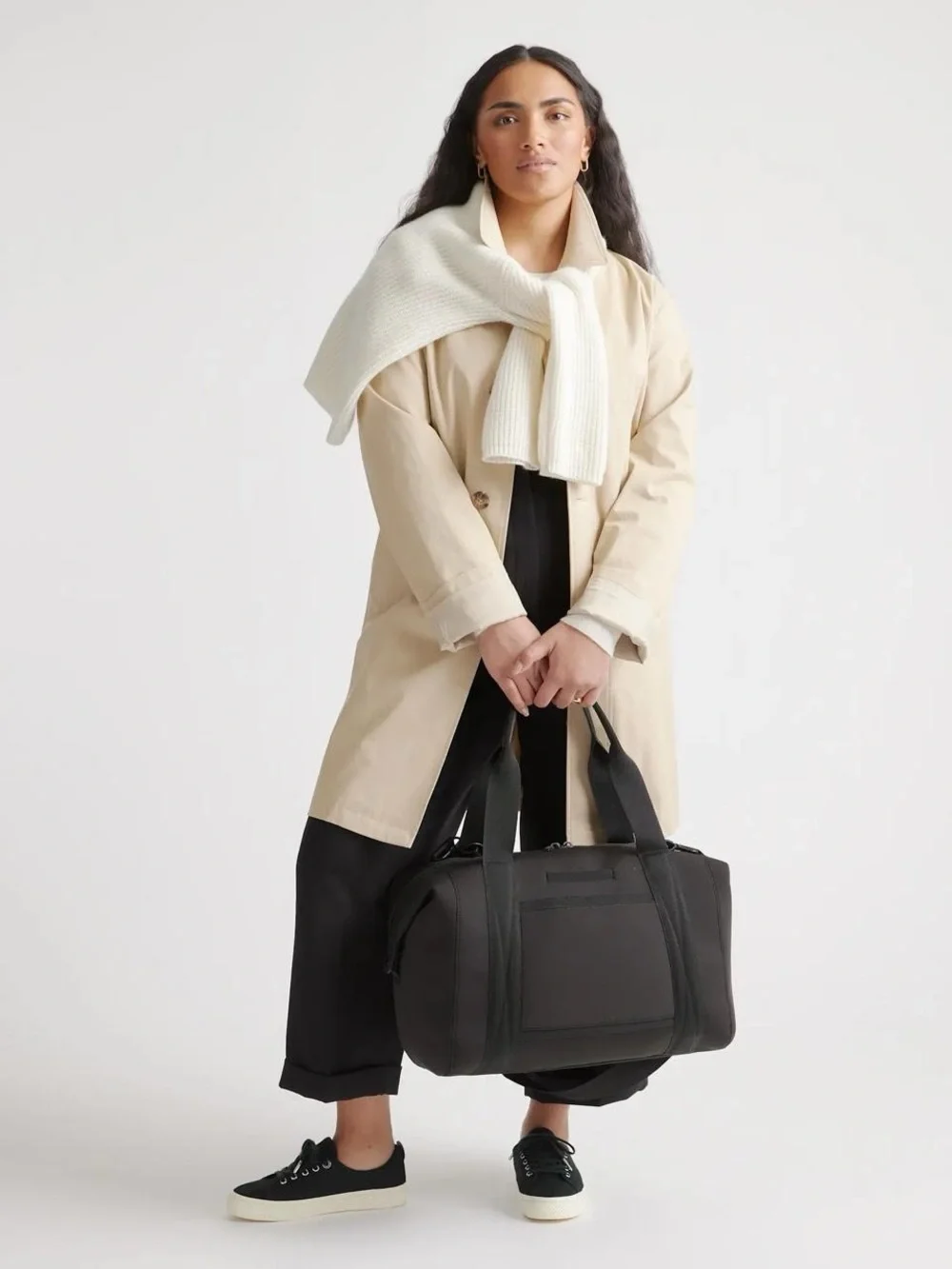 Quince All-Day Neoprene Duffle Bag in Black  BRAND NEW WITH TAGS AND DUST COVER